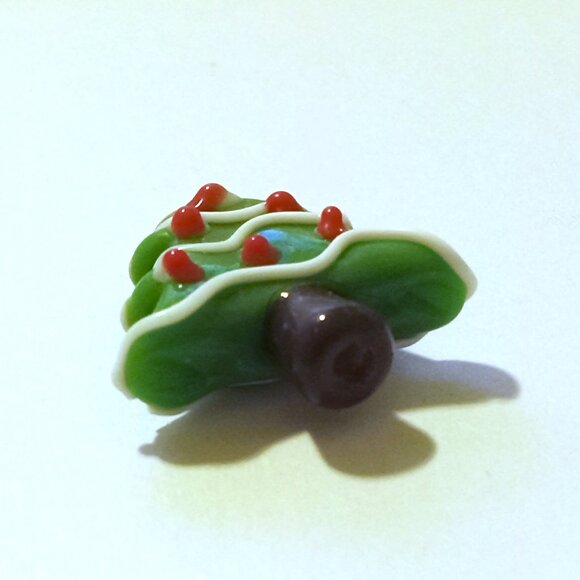🎯 10 for $12 / Christmas Tree Bead, Lampwork Bead - Picture 5 of 9